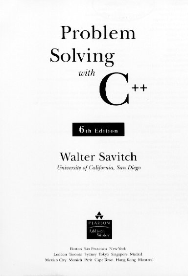 Problem solving with C++ | Wrocław University Library